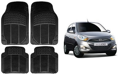 SLSHILPA Rubber Standard Mat For  Hyundai i10(Black)