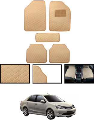 MATIES Leatherite Standard Mat For  Toyota Etios Liva(Beige)