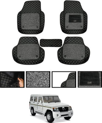MATIES Leatherite 7D Mat For  Mahindra Bolero(Black)