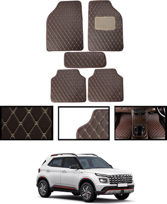 MATIES Leatherite Standard Mat For  Hyundai Universal For Car(Brown)