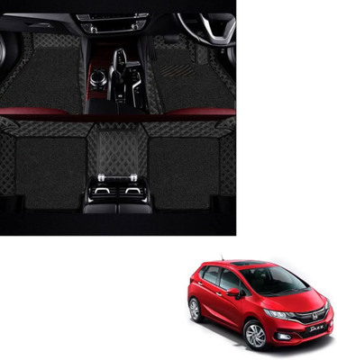 Autoclow Leatherite 7D Mat For  Honda Jazz(Silver, Black)