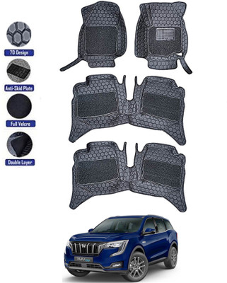 MATIES Leatherite 8D Mat For  Mahindra Universal For Car(Black)