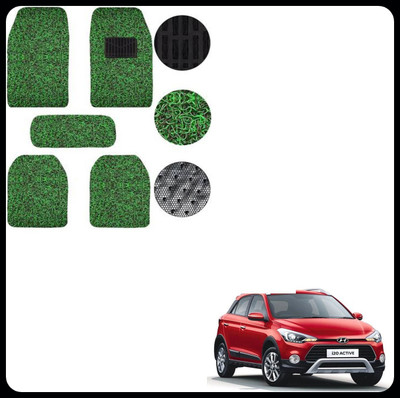 SEMAPHORE PVC, Rubber Standard Mat For  Hyundai i10 Active(Green, Black)