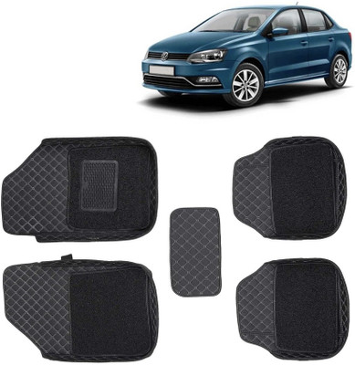 ANiiTEK Polyutherine 7D Mat For  Volkswagen Vento(Black)