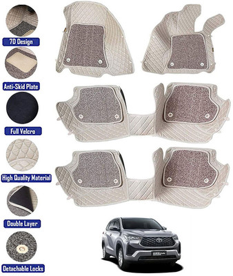 RKPSP Leatherite 7D Mat For  Toyota Universal For Car(Beige)