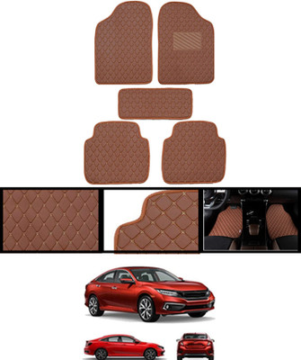ABJD Leatherite Standard Mat For  Honda Civic(Orange)
