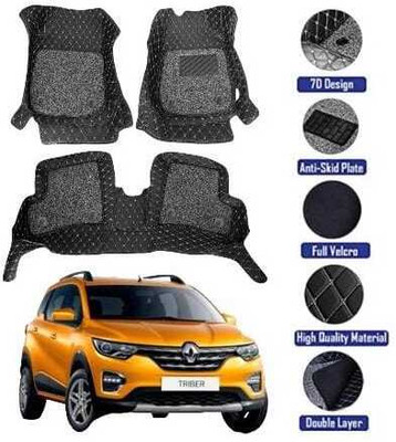 GENFRID Leatherite 7D Mat For  Renault Triber(Black)