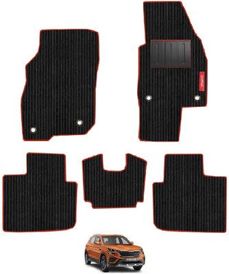 elegant Polypropylene Standard Mat For  Skoda Kushaq(Black, Red)