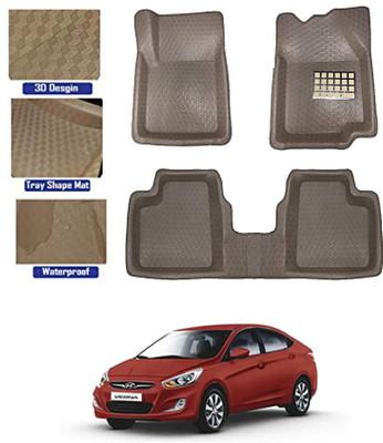 MATIES Plastic Tray Mat For  Hyundai Verna(Beige)
