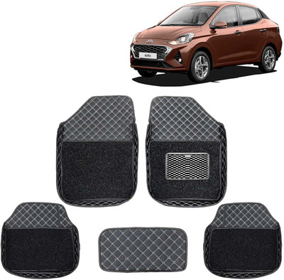 Kingsway Leatherite 7D Mat For  Hyundai Aura(Black)