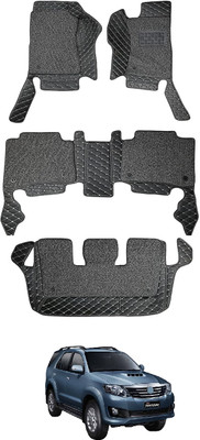 Auto Hub Leatherite 7D Mat For  Toyota Fortuner Old(Black)