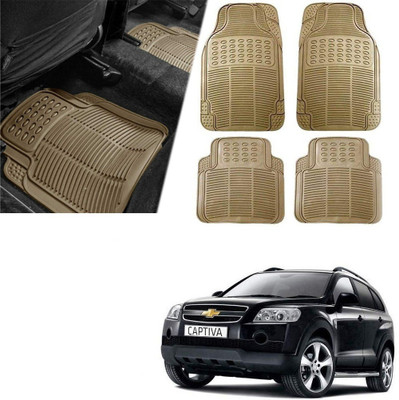 Znee Smart Rubber Standard Mat For  Universal For Car(Beige)