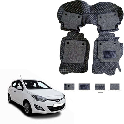 VIAZ VENTURES Leatherite 7D Mat For  Hyundai i10(Black)