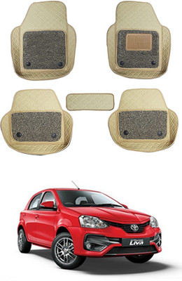 RKPSP Leatherite 7D Mat For  Toyota Etios Liva(Beige)