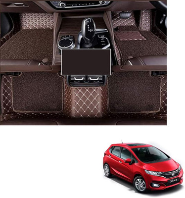 Autoclow Leatherite 7D Mat For  Honda Jazz(Brown, Brown)