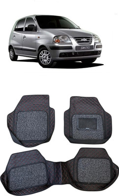 Arnejas Leatherite 7D Mat For  Hyundai Santro(Red, Black)