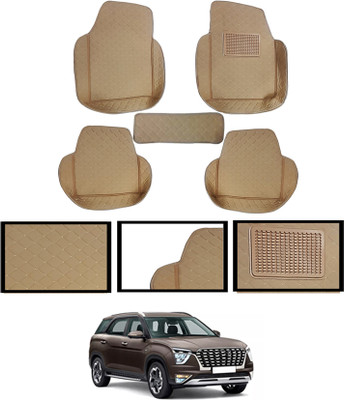 MATIES Leatherite 7D Mat For  Hyundai Alcazar(Beige)