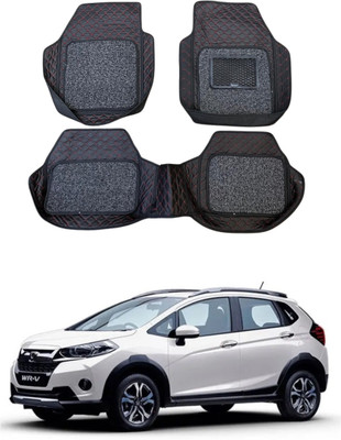 Autocom Leatherite 7D Mat For  Honda WR-V(Red, Black)