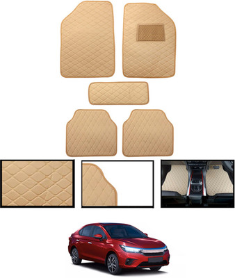 CCMM Leatherite Standard Mat For  Honda Universal For Car(Beige)