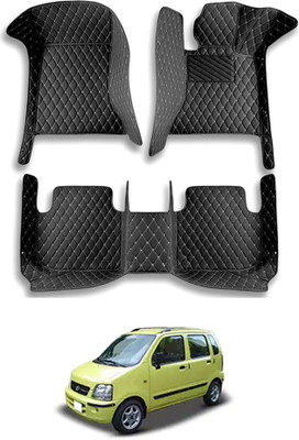 MATIES Leatherite 7D Mat For  Maruti Suzuki WagonR(Black)