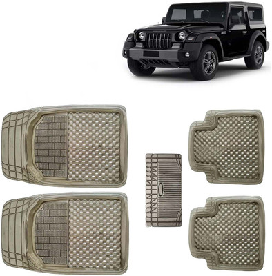 Kingsway PVC Tray Mat For  Mahindra Thar(Brown)
