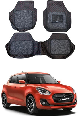 ARNEJA Leatherite 7D Mat For  Maruti Suzuki Swift(Red, Black)