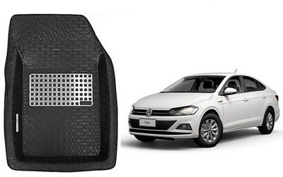 SLSHILPA Plastic Tray Mat For  Volkswagen Virtus(Black)