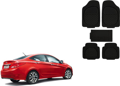 Autorepute Rubber Standard Mat For  Hyundai Verna(Black)