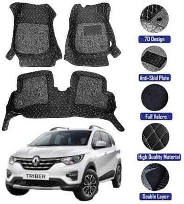 GENFRID Leatherite 7D Mat For  Renault Triber(Black)