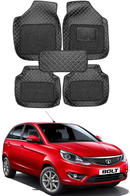 arneja trading company Leatherite 7D Mat For  Tata Bolt(Silver, Black)
