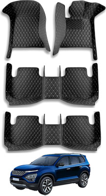 MATIES Leatherite 7D Mat For  Tata Safari(Black)