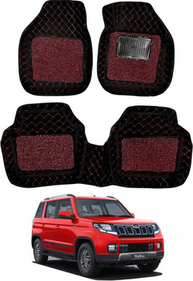 Autorepute Leather 7D Mat For  Mahindra TUV 300(Red, Black)