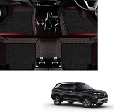 Autoclow Leatherite 7D Mat For  Hyundai Creta(Red, Black)