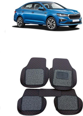 arneja trading company Leatherite 7D Mat For  Skoda Slavia(Red, Black)