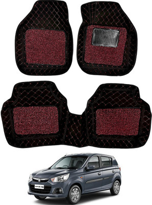 Autorepute Leather 7D Mat For  Maruti Suzuki Alto K10(Red, Black)