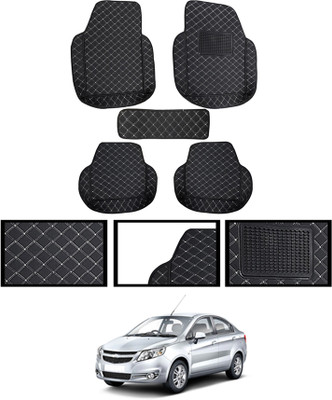 MATIES Leatherite 7D Mat For  Chevrolet Sail(Black)