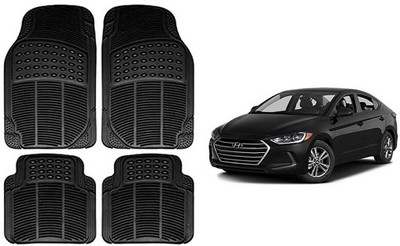 SLSHILPA Rubber Standard Mat For  Hyundai Elantra(Black)