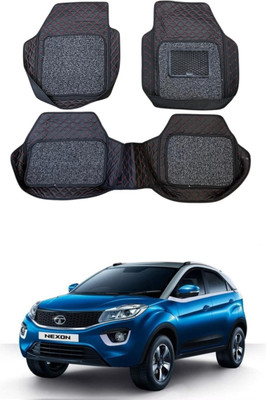 Arnejaa Leatherite 7D Mat For  Tata Nexon(Red, Black)