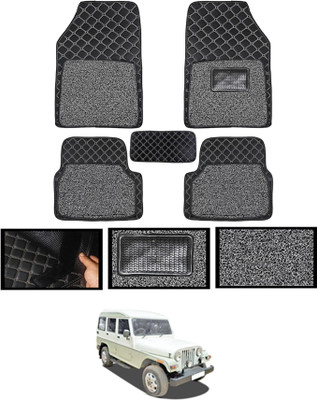 MATIES Leatherite 7D Mat For  Mahindra Marshal(Black)