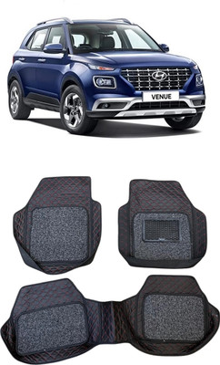 ARNEJA Leatherite 7D Mat For  Hyundai Venue(Red, Black)