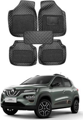 arneja trading company Leatherite 7D Mat For  Renault Kwid EV(Silver, Black)