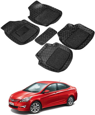 arneja trading company Leatherite 7D Mat For  Hyundai Verna Transform(Black)