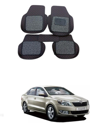arneja trading company Leatherite 7D Mat For  Skoda Rapid(Black)
