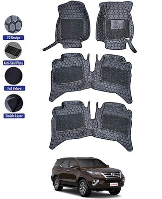 RKPSP Leatherite 7D Mat For  Toyota Fortuner(Black)