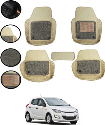 ABJD Leatherite 7D Mat For  Hyundai i20(Beige)