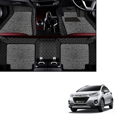 Autoclow Leatherite 7D Mat For  Honda WRV(Gold, Silver)