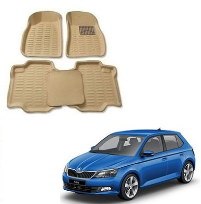 KBTR Plastic 3D Mat For  Skoda Fabia(Beige)