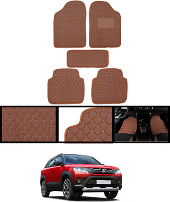 MATIES Leatherite Standard Mat For  Maruti Universal For Car(Brown)