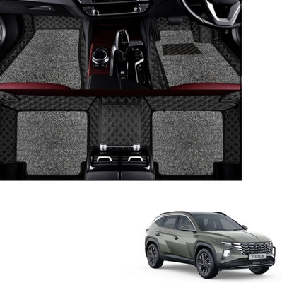 Autoclow Leatherite 7D Mat For  Hyundai Tucson(Gold, Silver)