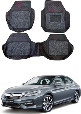 ARNEJA Leatherite 7D Mat For  Honda Accord(Red, Black)